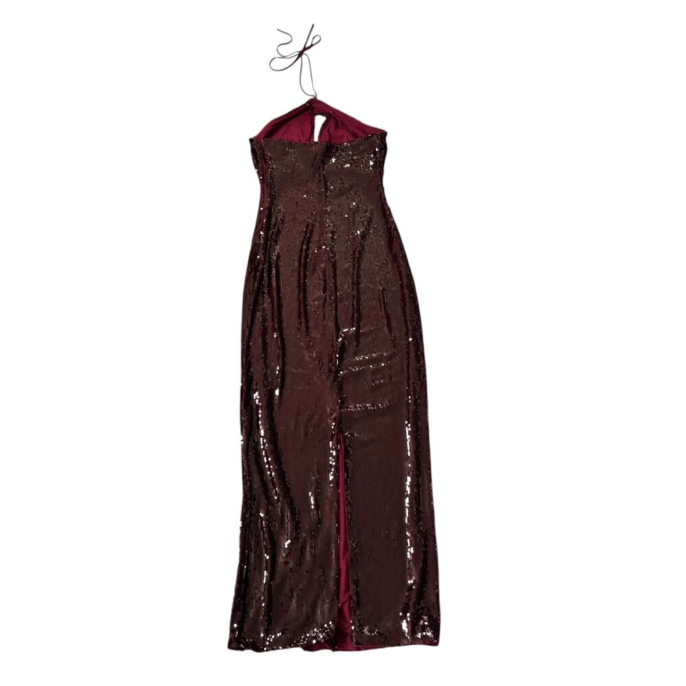 Reformation Iridessa Sequin Dress Burgundy Dark Red - Picture 2 of 10